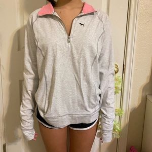 PINK VICTORIA SECRET QUARTER ZIP